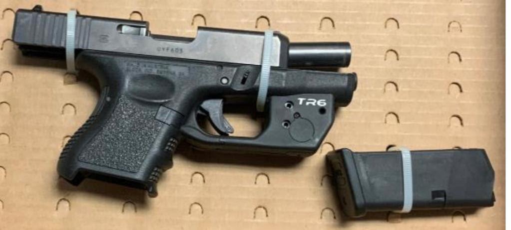 loaded .40 caliber Glock 27 handgun