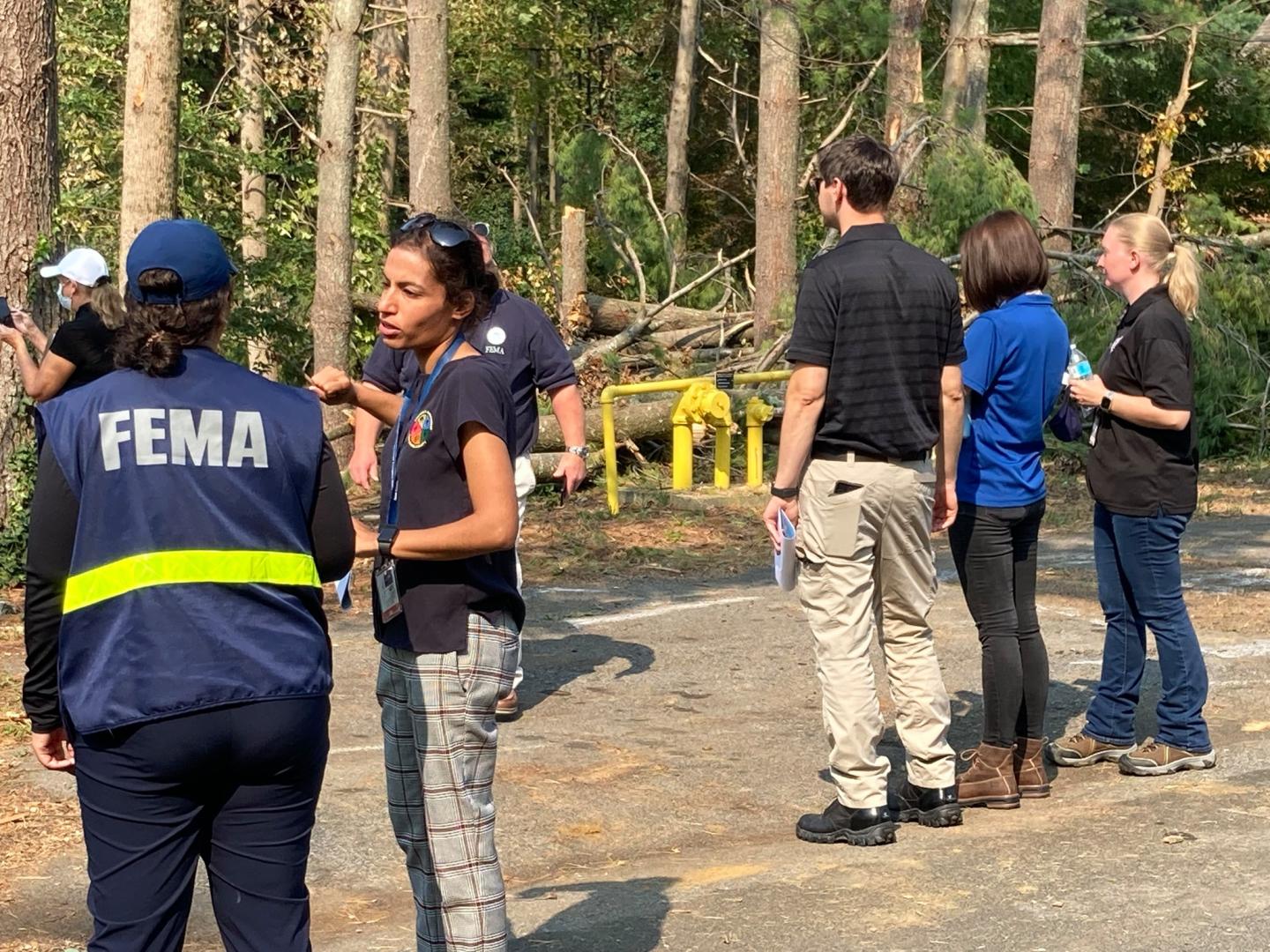 OEM team at site of disaster