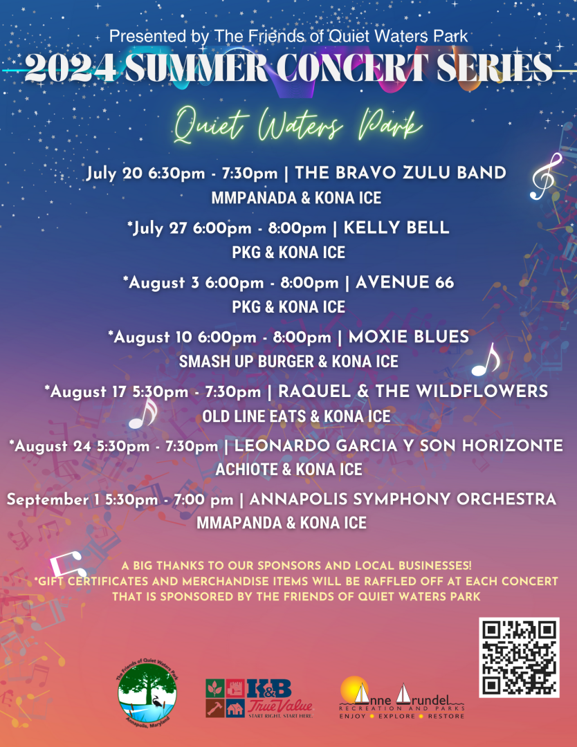 2024 Summer Concert Series at Quiet Waters Park