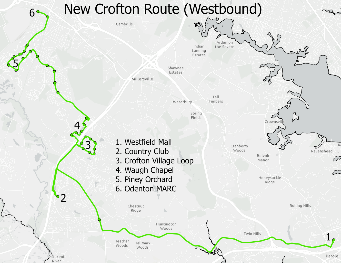 Crofton Connector Westbound