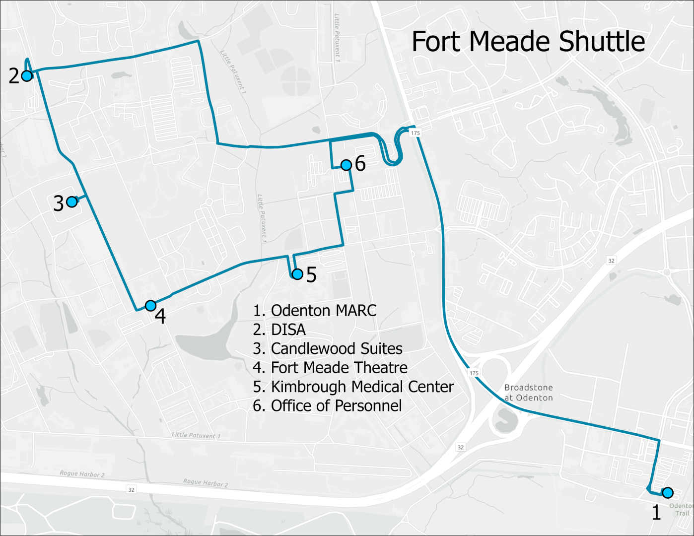 New Fort Meade Bus Route