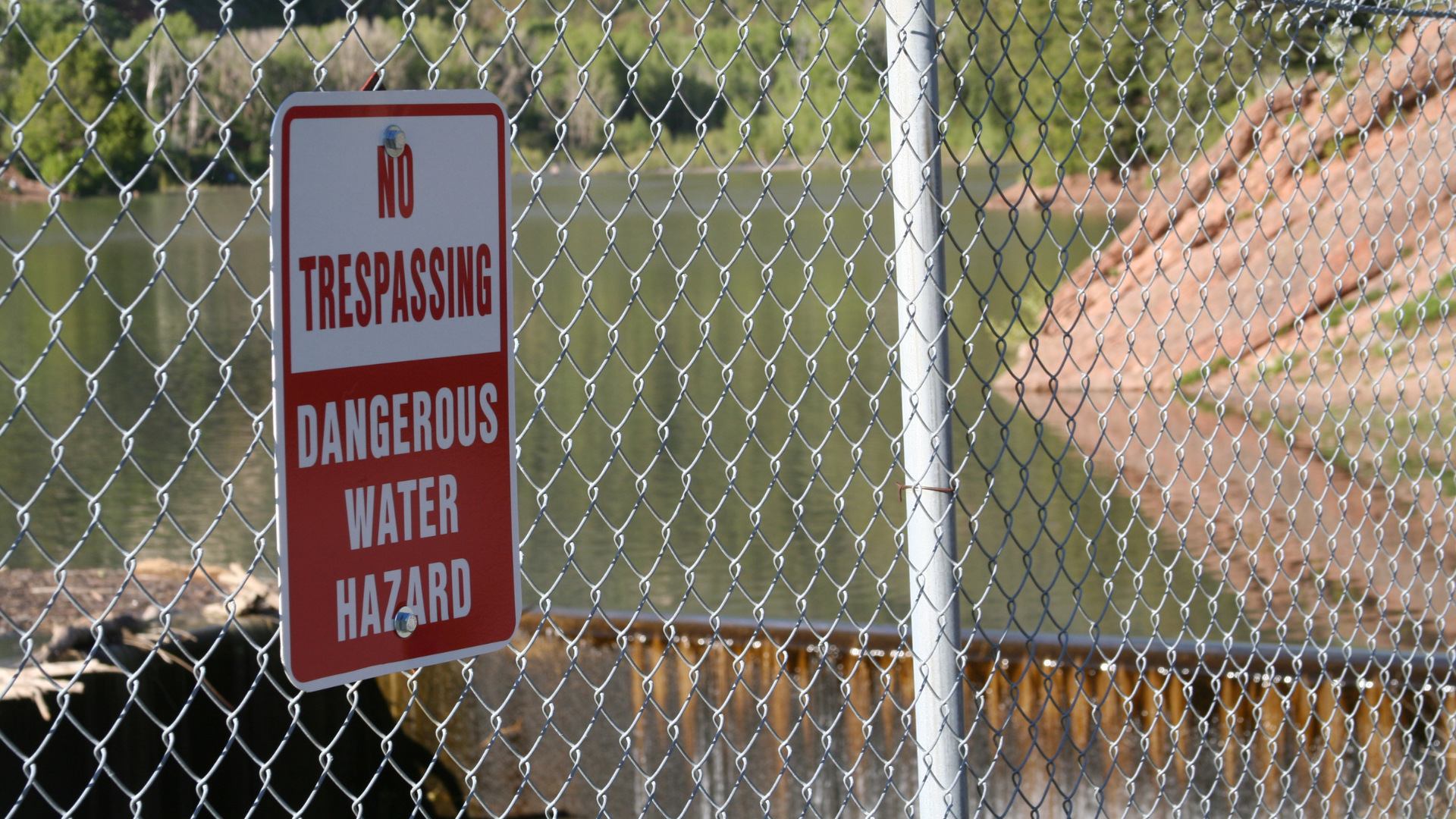 Dangerous Water Hazard Sign