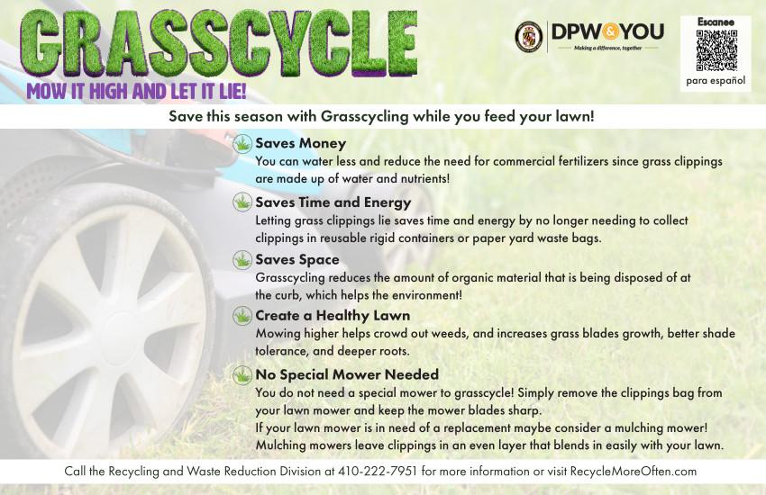 Grasscycle Flyer containing tips