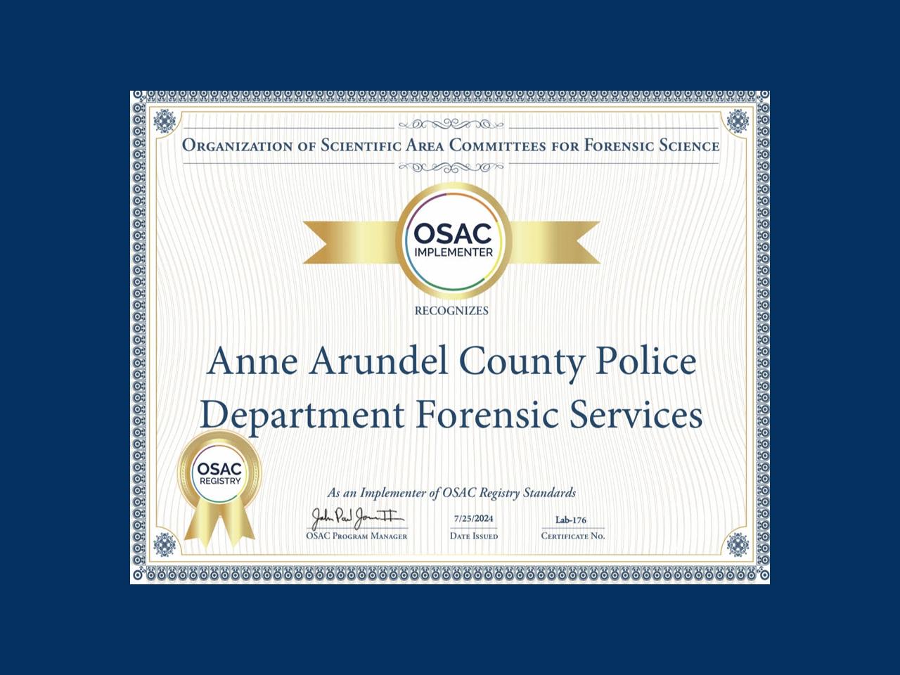 OSAC Award 2024