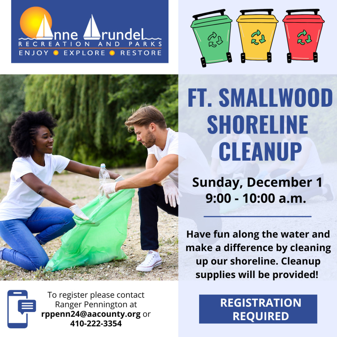 Fort Smallwood Park Shoreline Cleanup December 1, 2024