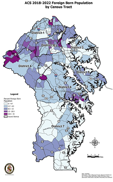 OMA Immigrants in AACO Map