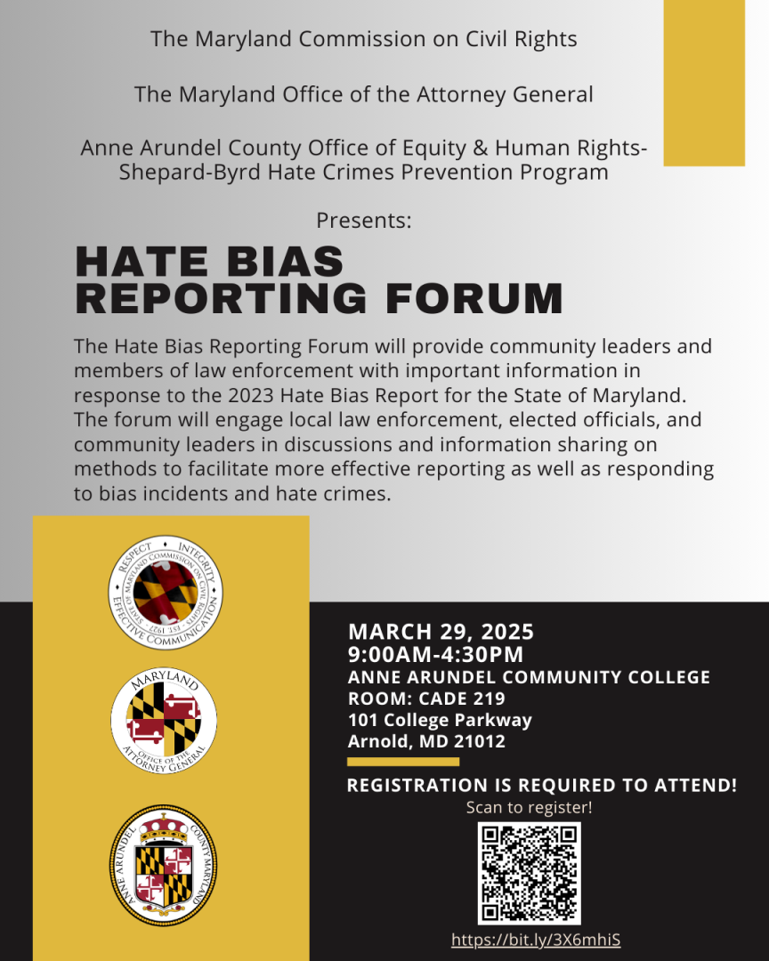 Hate Bias Event 3/29/25 Infographic